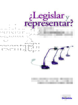 cover image of ¿Legislar y representar?